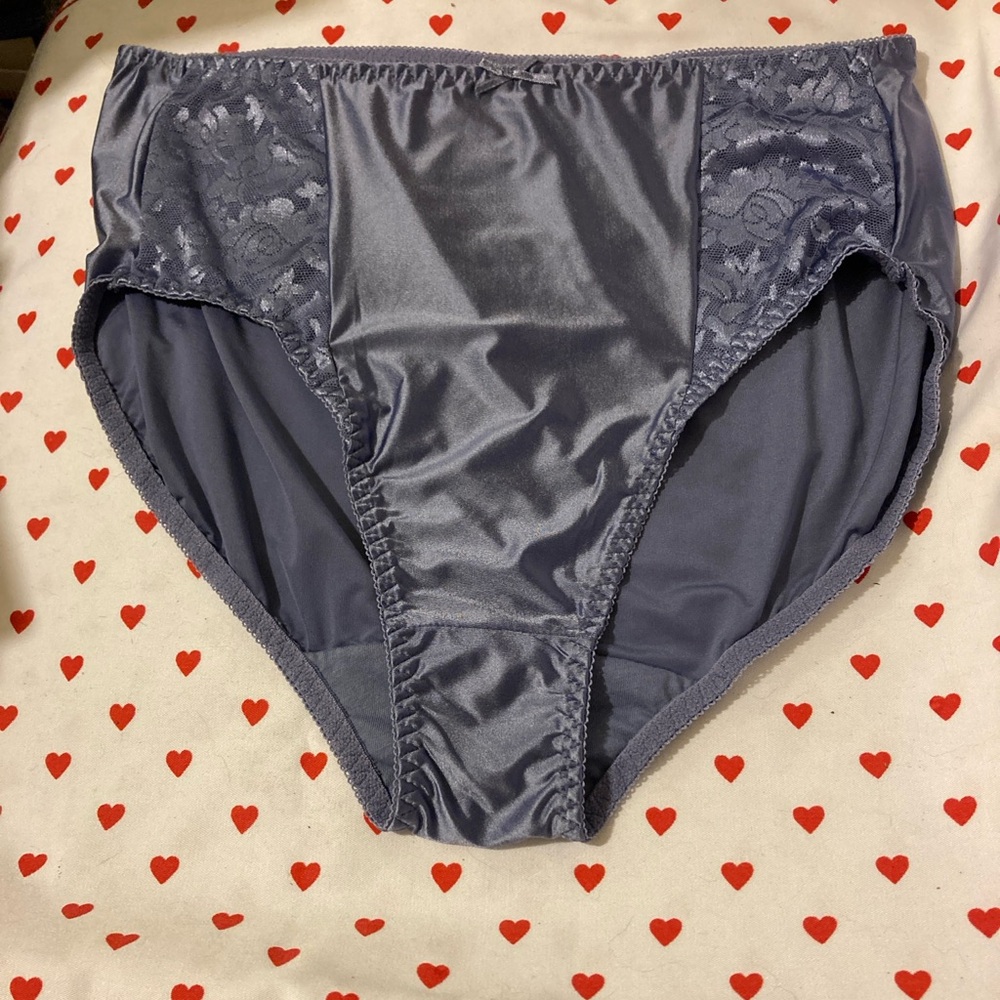 BALI DOUBLE SUPPORT HI CUT Brief Panties Women’s STEEL BLUE SIZE 9/2X